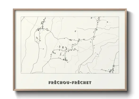 Une affiche de carte sur Fréchou-Fréchet