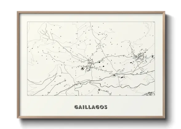 Une affiche de carte sur Gaillagos