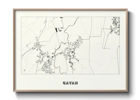 Une affiche de carte sur Gayan