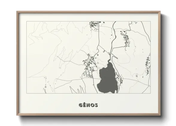 Une affiche de carte sur Génos