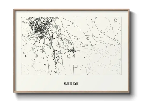 Une affiche de carte sur Gerde