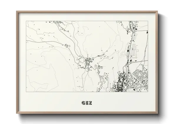 Une affiche de carte sur Gez