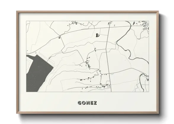 Une affiche de carte sur Gonez