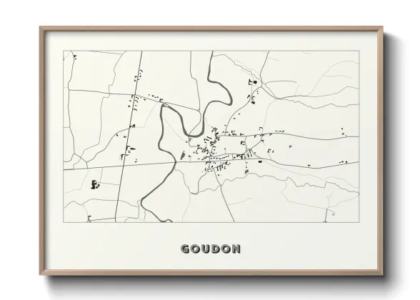 Une affiche de carte sur Goudon