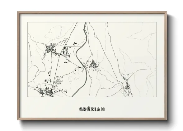 Une affiche de carte sur Grézian