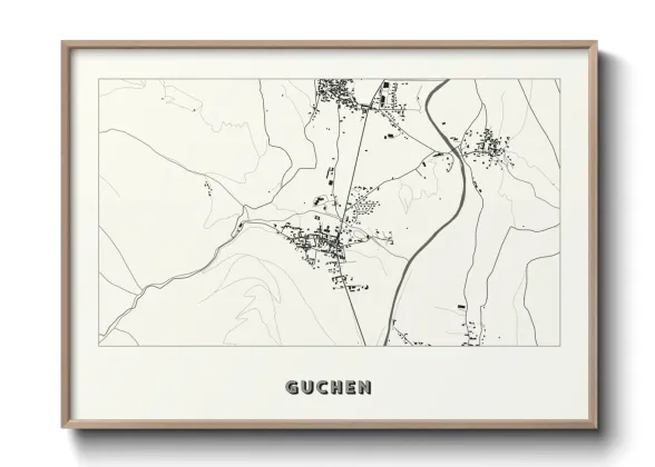 Une affiche de carte sur Guchen