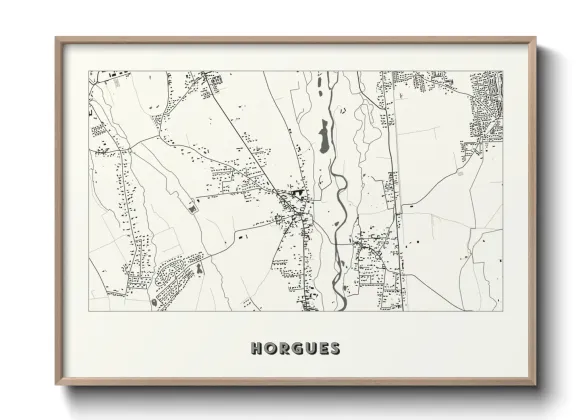 Une affiche de carte sur Horgues