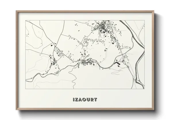 Une affiche de carte sur Izaourt
