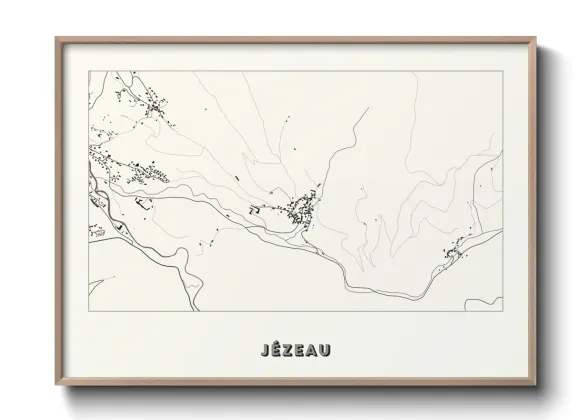 Une affiche de carte sur Jézeau