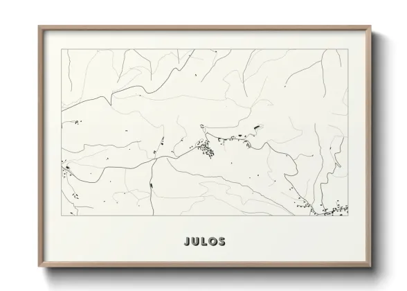 Une affiche de carte sur Julos