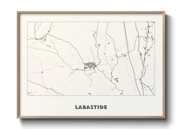 Une affiche de carte sur Labastide