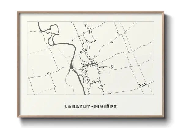 Une affiche de carte sur Labatut-Rivière