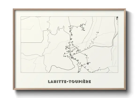 Une affiche de carte sur Lahitte-Toupière