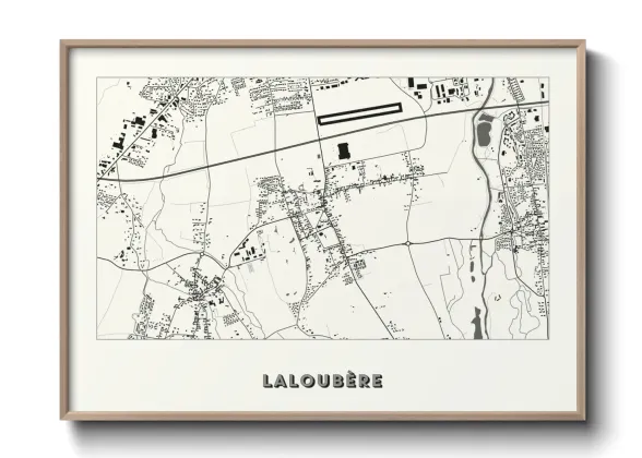 Une affiche de carte sur Laloubère