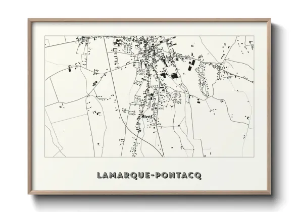Une affiche de carte sur Lamarque-Pontacq