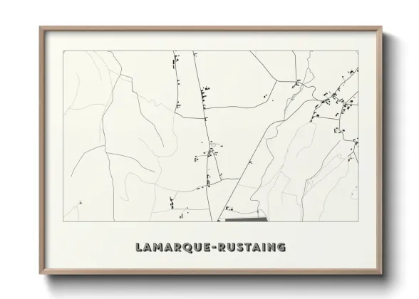 Une affiche de carte sur Lamarque-Rustaing