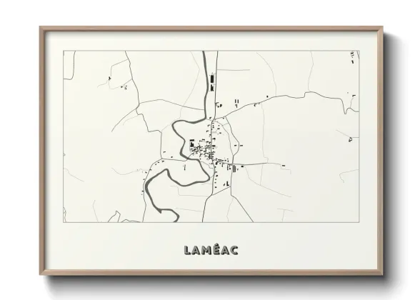 Une affiche de carte sur Laméac