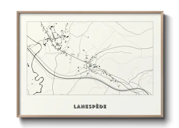 Une affiche de carte sur Lanespède