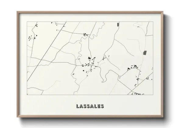 Une affiche de carte sur Lassales