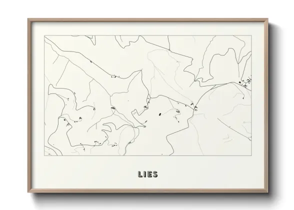Une affiche de carte sur Lies