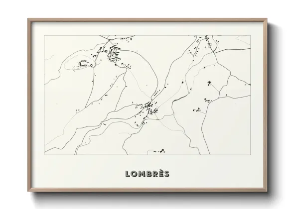 Une affiche de carte sur Lombrès