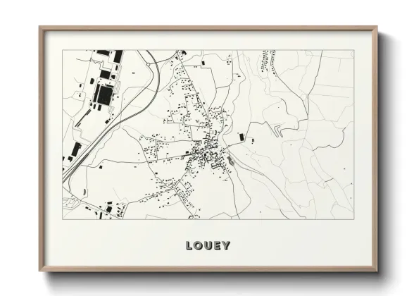 Une affiche de carte sur Louey