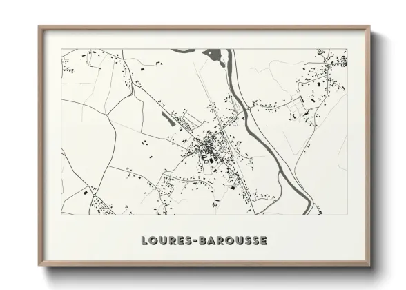 Une affiche de carte sur Loures-Barousse