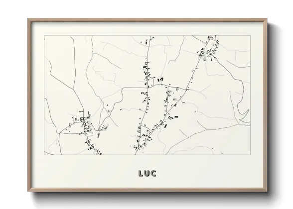 Une affiche de carte sur Luc