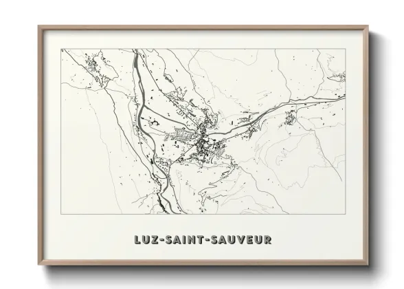 Une affiche de carte sur Luz-Saint-Sauveur