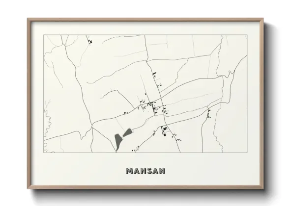 Une affiche de carte sur Mansan