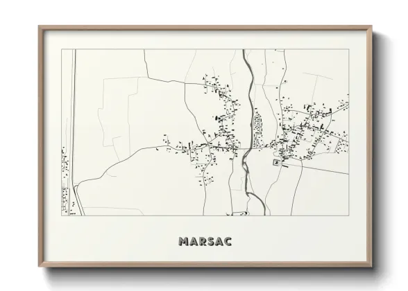 Une affiche de carte sur Marsac