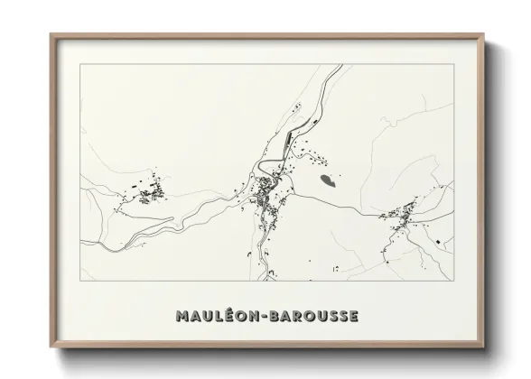 Une affiche de carte sur Mauléon-Barousse