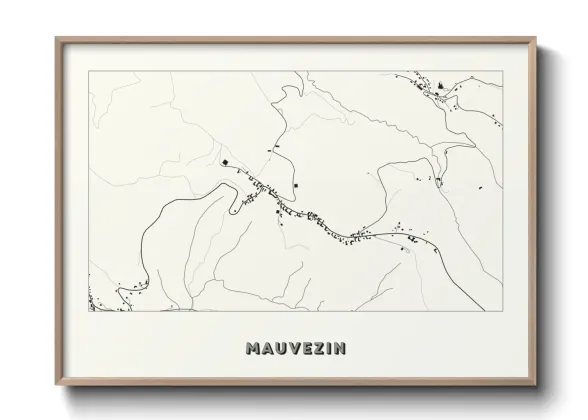 Une affiche de carte sur Mauvezin