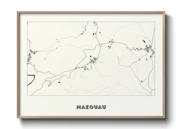 Une affiche de carte sur Mazouau