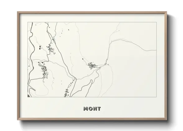 Une affiche de carte sur Mont