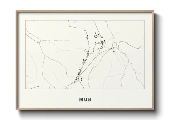 Une affiche de carte sur Mun