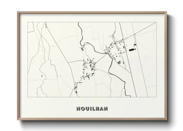 Une affiche de carte sur Nouilhan
