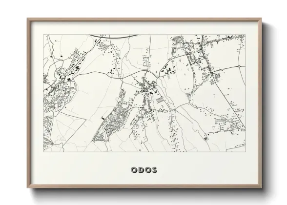 Une affiche de carte sur Odos