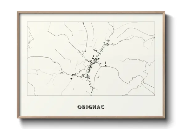 Une affiche de carte sur Orignac