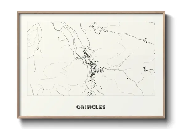 Une affiche de carte sur Orincles