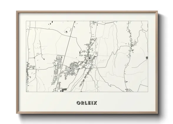 Une affiche de carte sur Orleix