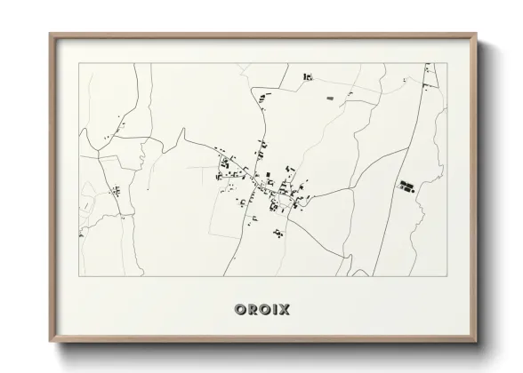 Une affiche de carte sur Oroix