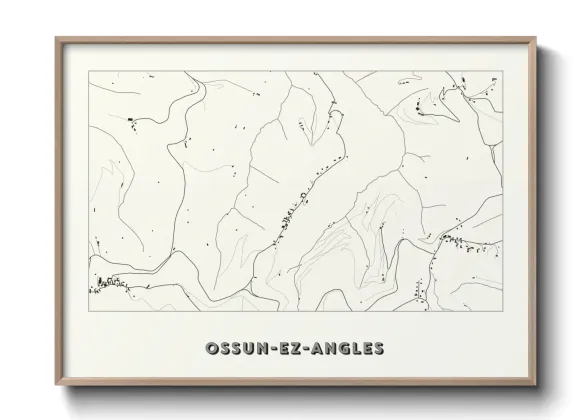 Une affiche de carte sur Ossun-ez-Angles