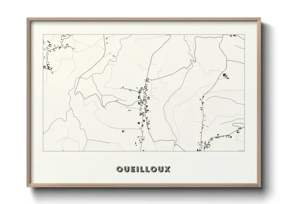 Une affiche de carte sur Oueilloux