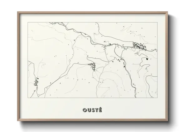 Une affiche de carte sur Ousté