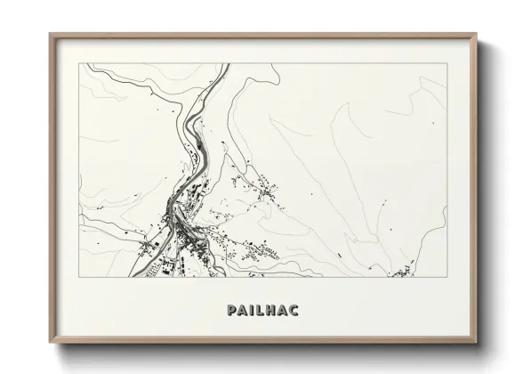 Une affiche de carte sur Pailhac