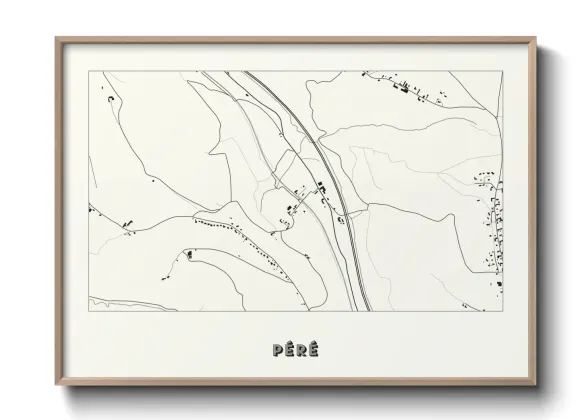 Une affiche de carte sur Péré