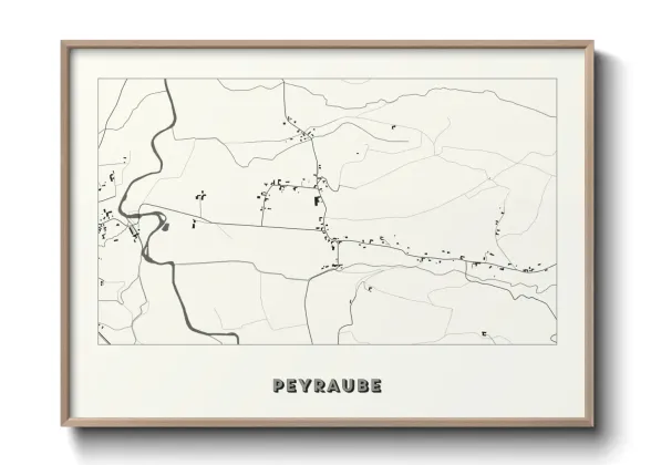 Une affiche de carte sur Peyraube