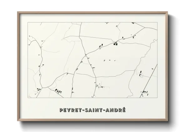 Une affiche de carte sur Peyret-Saint-André