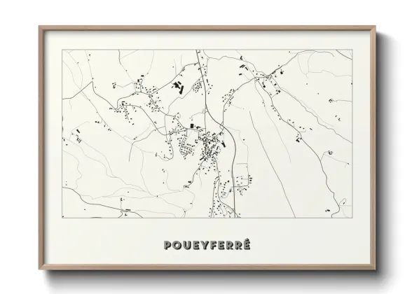 Une affiche de carte sur Poueyferré
